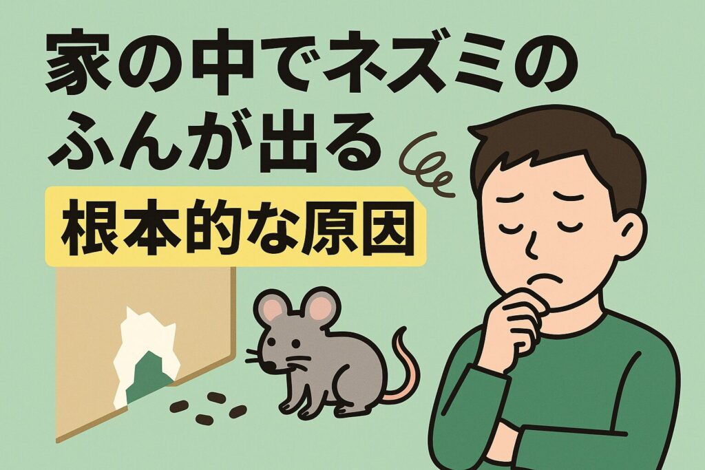 家の中ネズミのふん原因