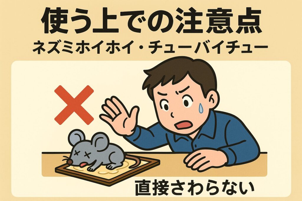 ネズミホイホイ・チューバイチュー注意点