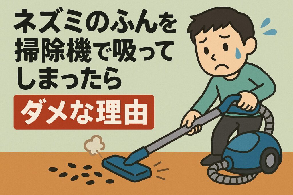 ネズミのふん掃除機で吸ってしまったら
