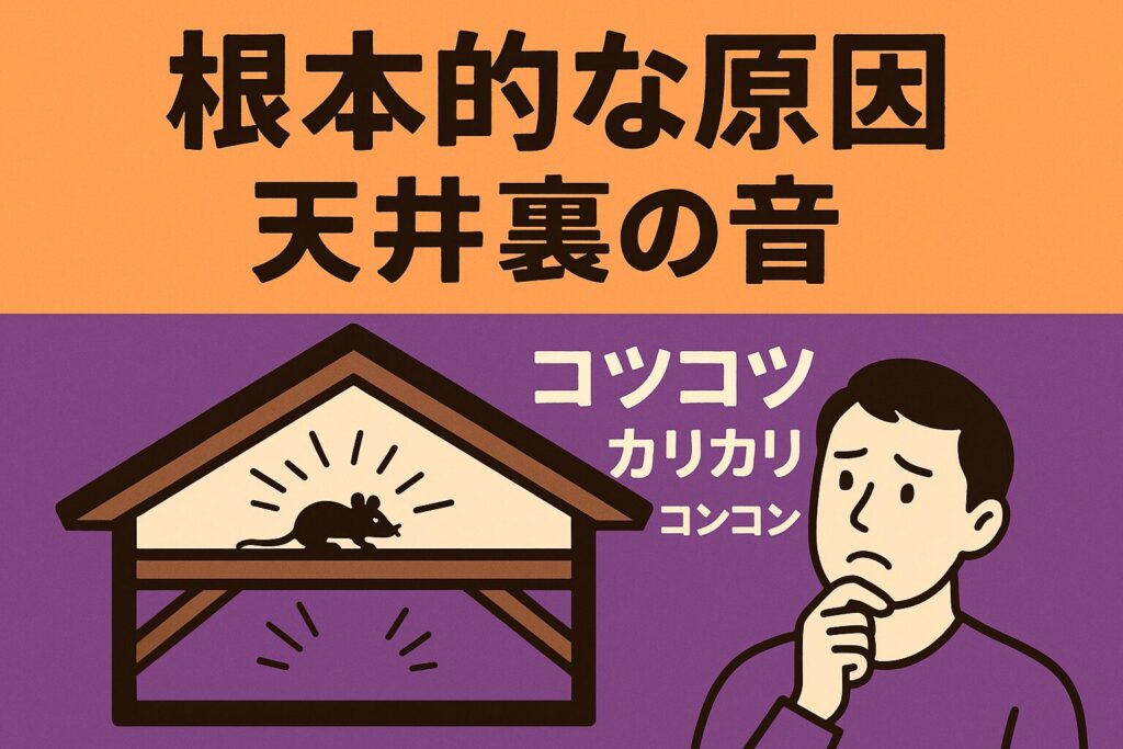 天井裏の音、コツコツ・カリカリ・コンコン原因