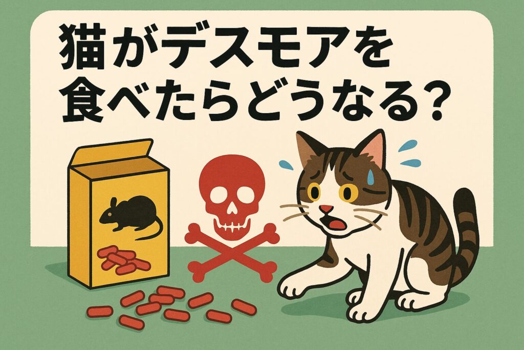 猫がデスモアを食べる