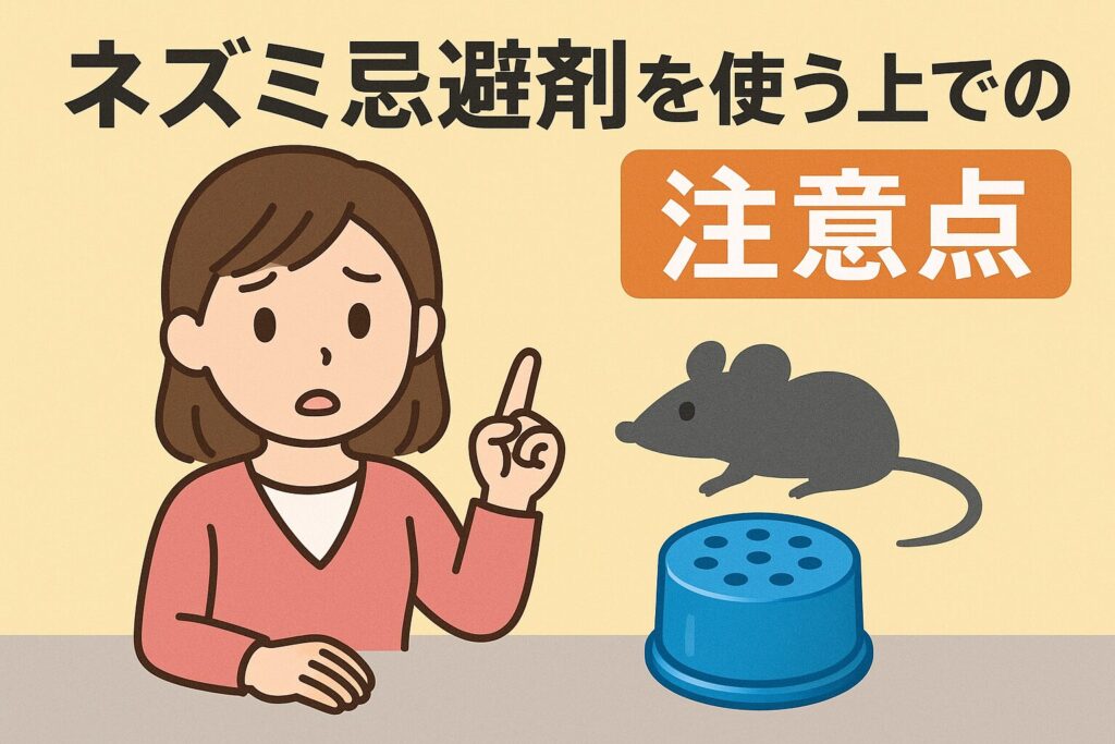 ネズミ忌避剤の注意点