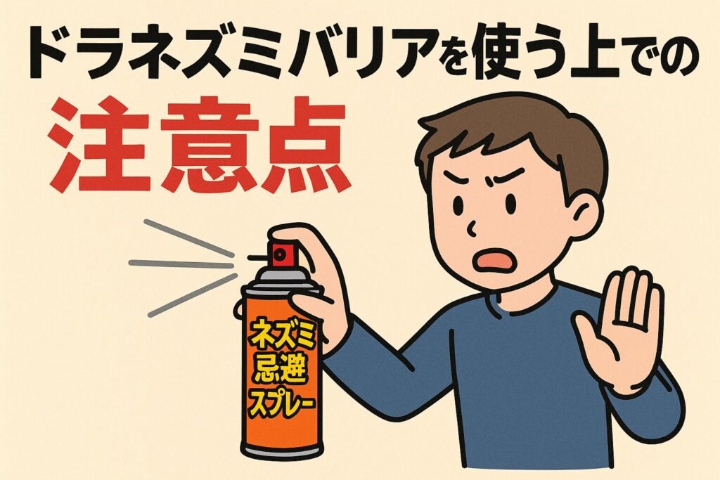 ドラネズミバリア注意点