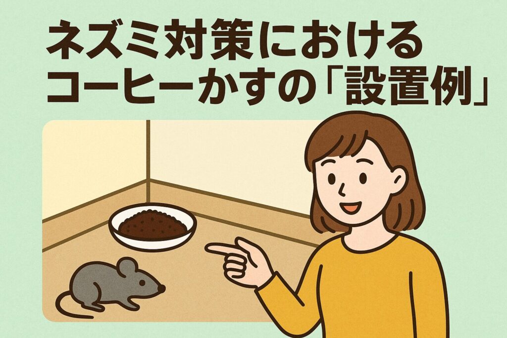 ネズミコーヒーかす設置例