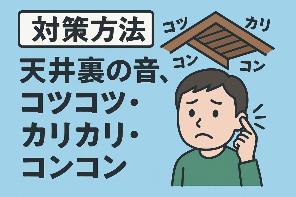 天井裏の音。コツコツ・カリカリ・コンコン対策