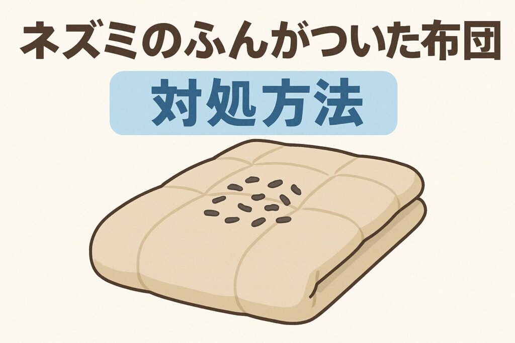 ネズミのふんがついた布団