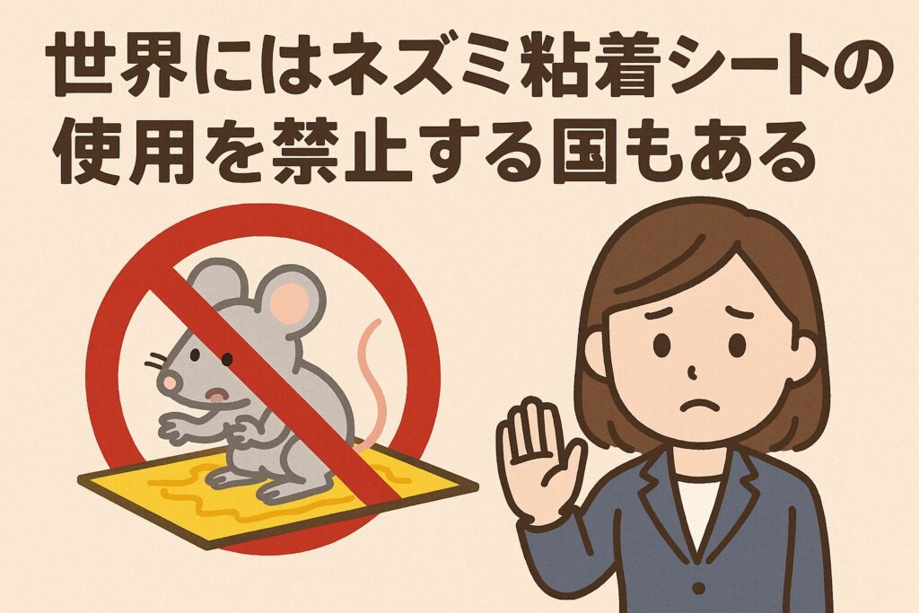 世界ネズミ粘着シート禁止
