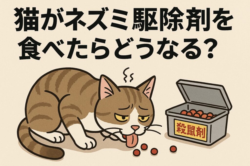 猫がネズミ駆除剤食べる