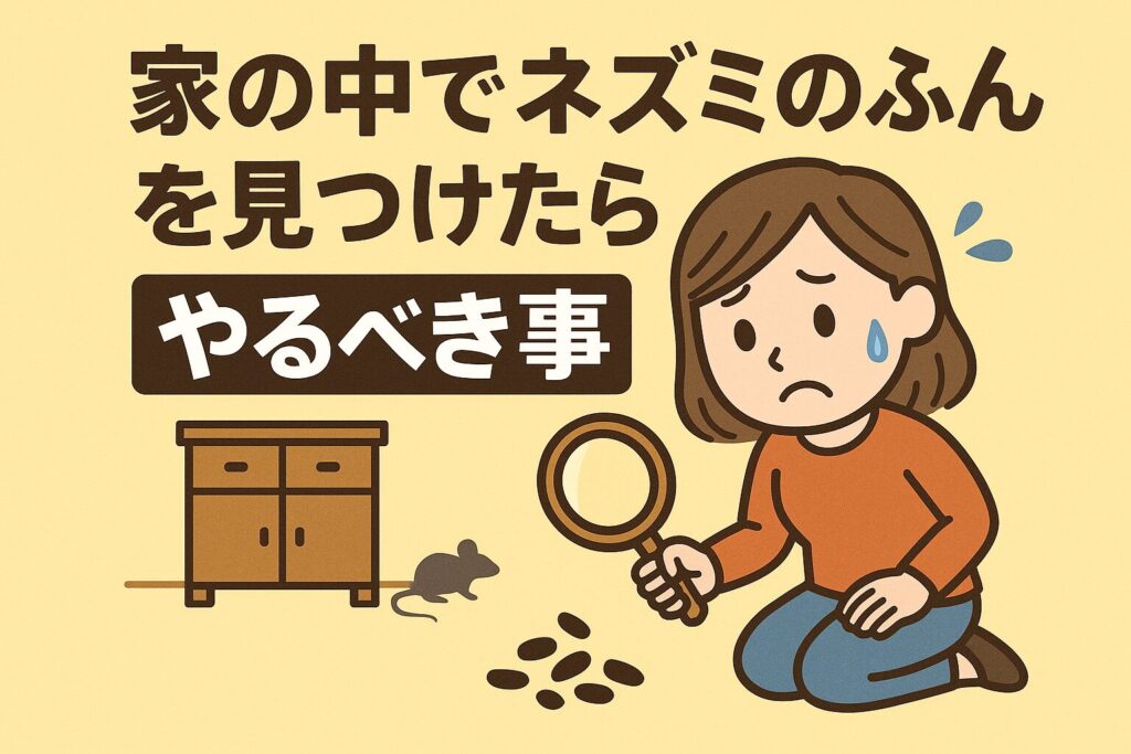 家の中でネズミのふん