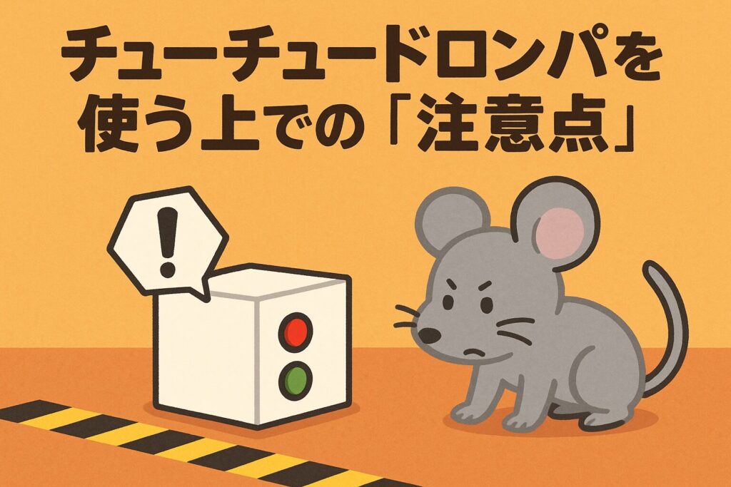 チューチュードロンパの注意点