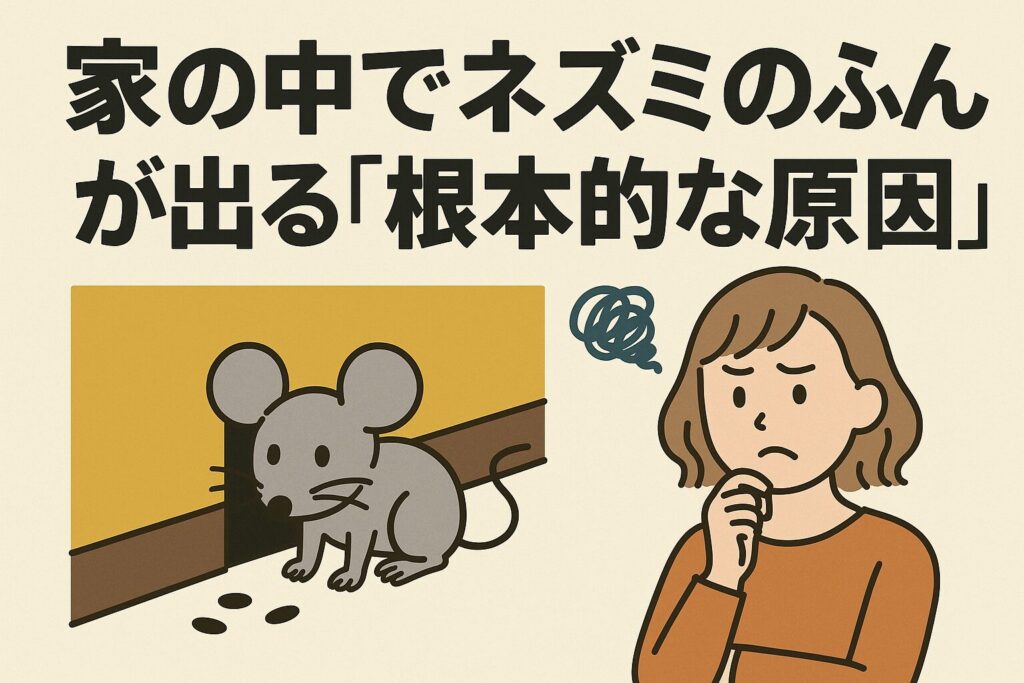 家の中ネズミのふん原因