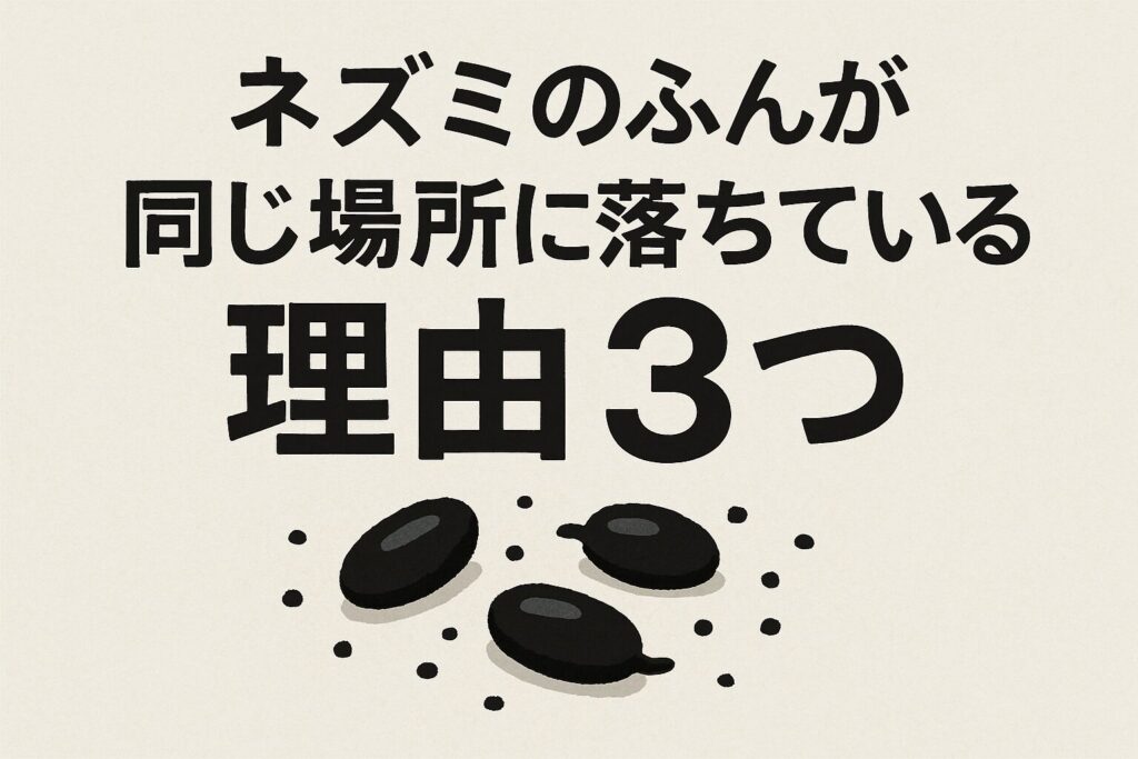 ネズミのふんが同じ場所