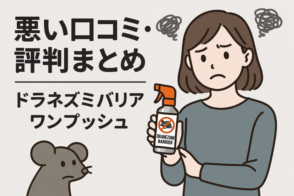 ドラネズミバリアワンプッシュの悪い口コミ評判