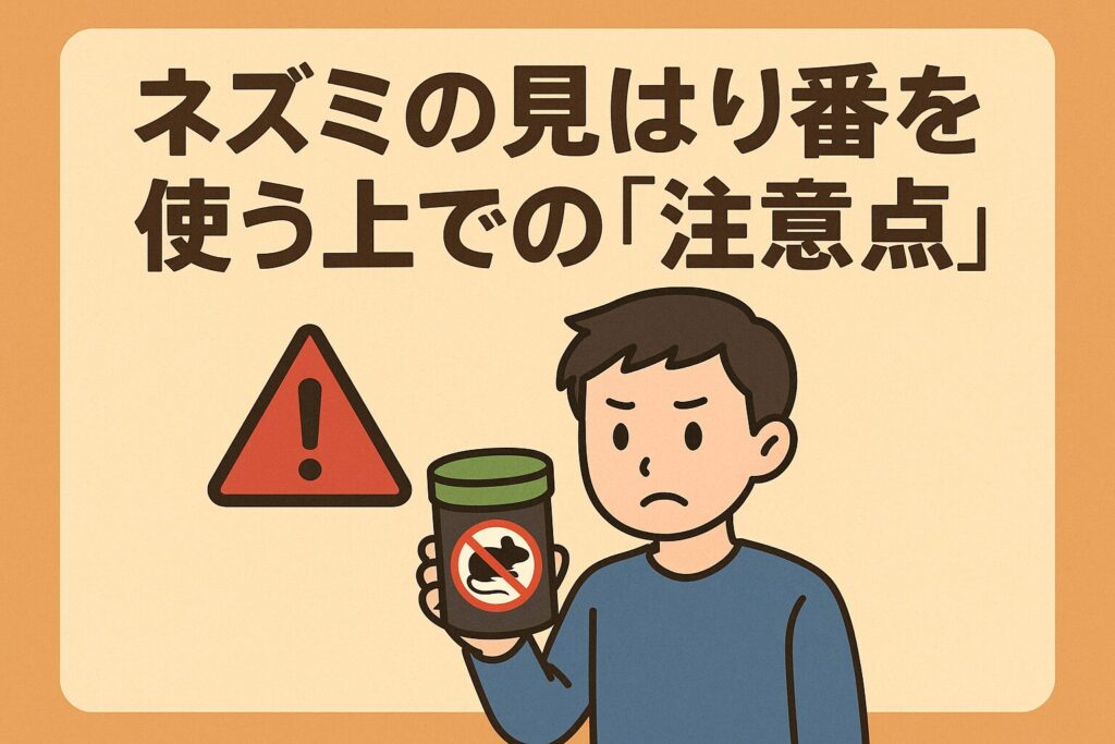 ネズミのみはり番注意点