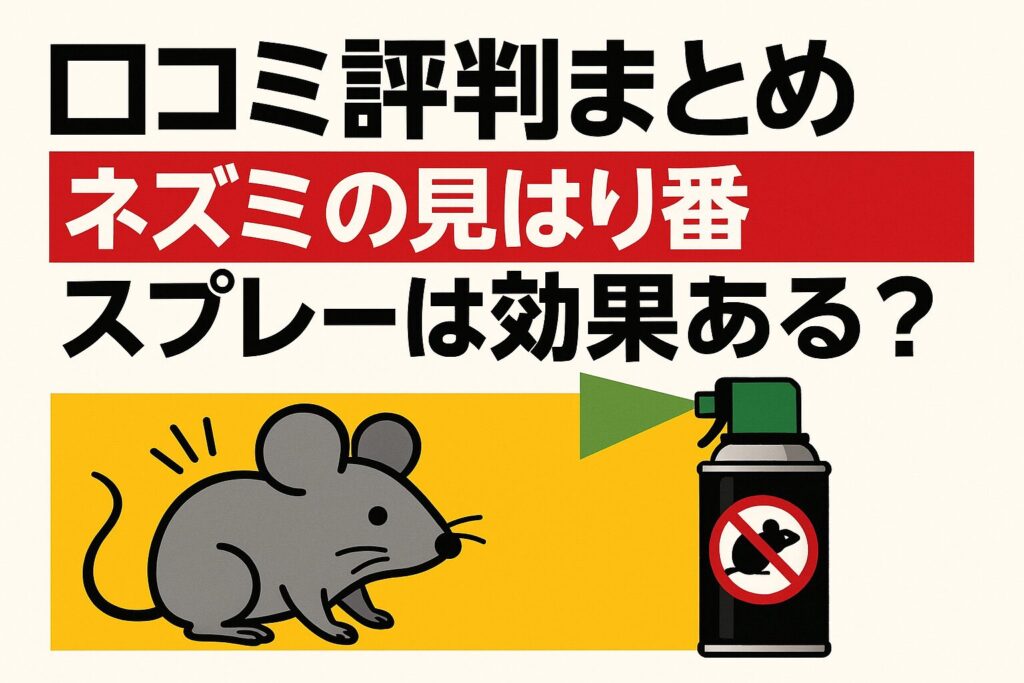 ネズミの見張り番スプレー口コミ評判