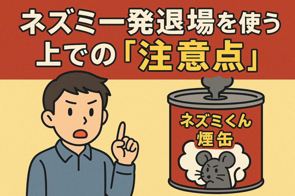 ネズミ一発退場の注意点