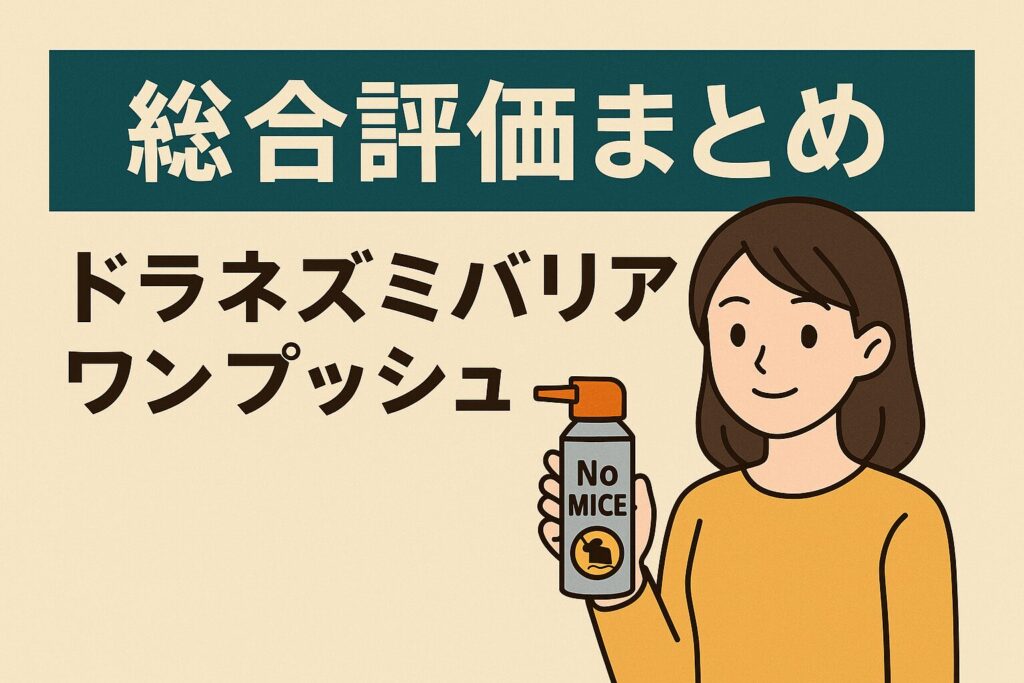 ドラネズミバリア・ワンプッシュの総合評価まとめ