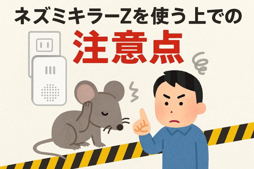 ネズミキラーZの注意点