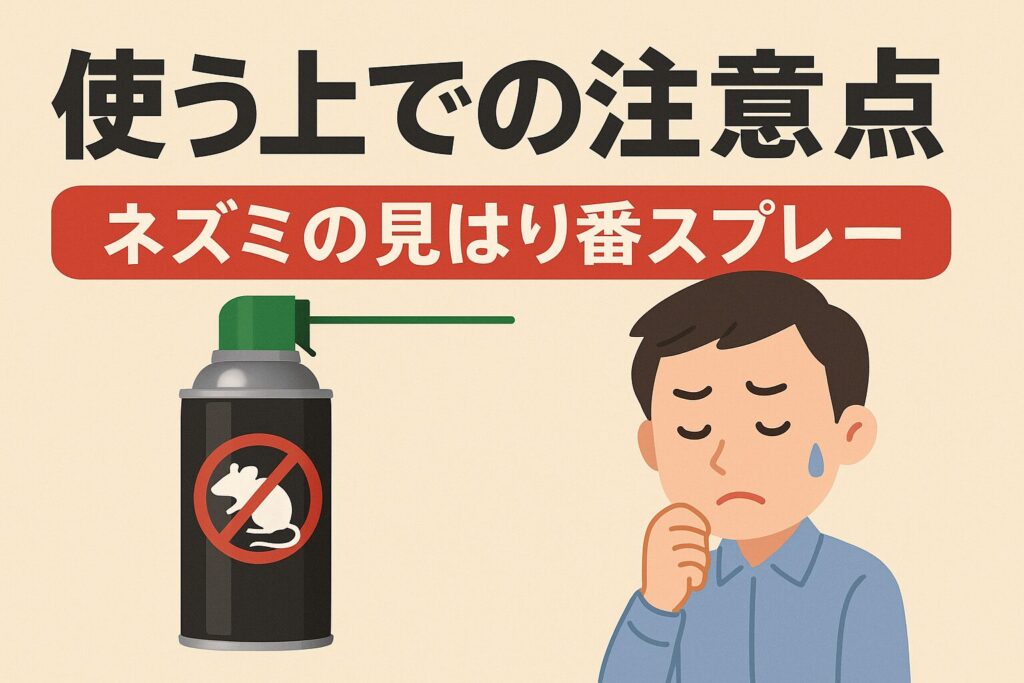 ネズミの見張り番スプレー注意点