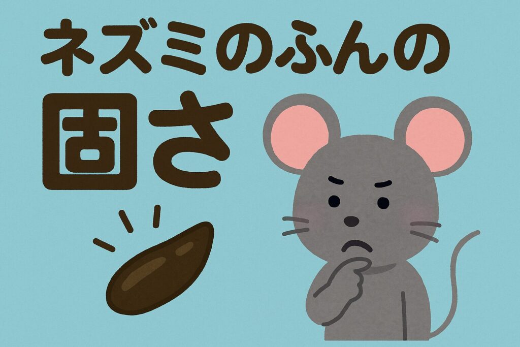 ネズミのふんの固さ