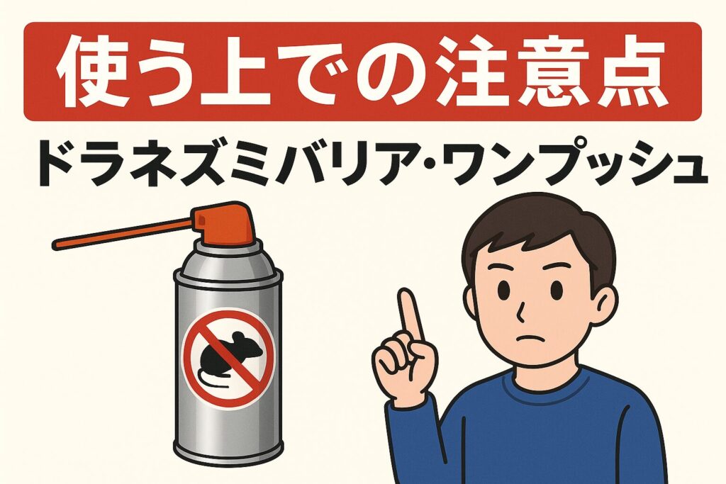 ドラネズミバリア・ワンプッシュの注意点