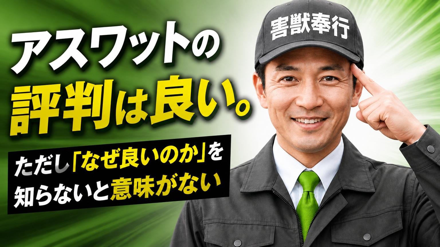 アスワットの評判は良い。ただし「なぜ良いのか」を知らないと意味がない