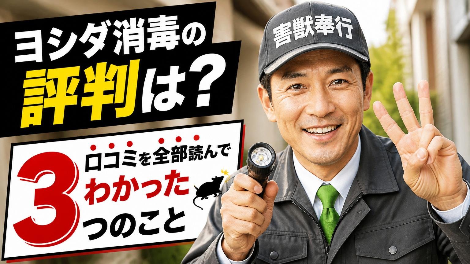 【結論】ヨシダ消毒の評判は?口コミを全部読んでわかった3つのこと