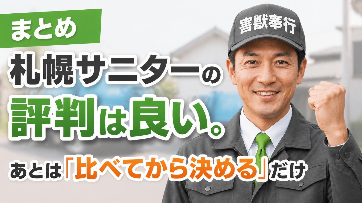 まとめ|札幌サニターの評判は良い。あとは「比べてから決める」だけ