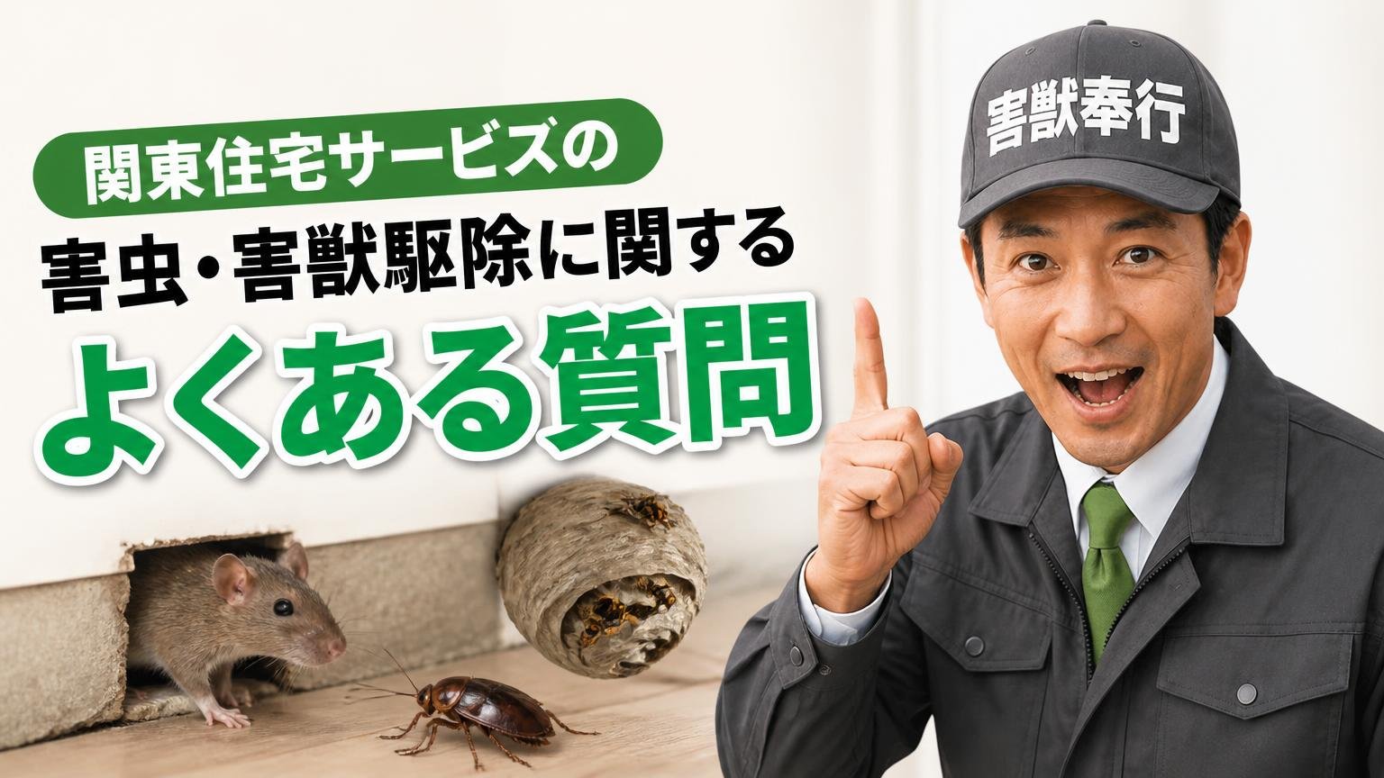 関東住宅サービスの害虫・害獣駆除に関するよくある質問