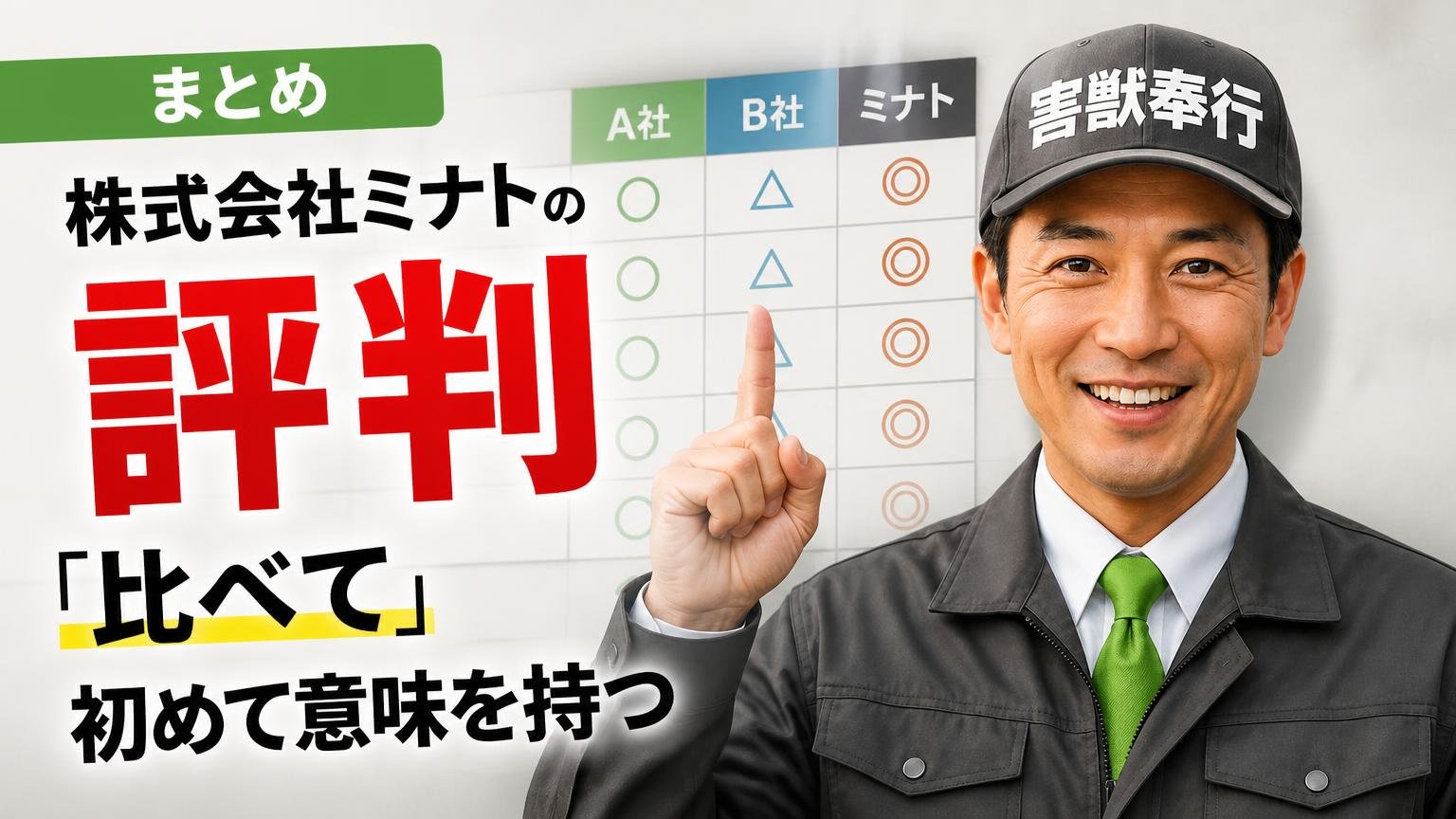 まとめ|株式会社ミナトの評判は「比べて」初めて意味を持つ