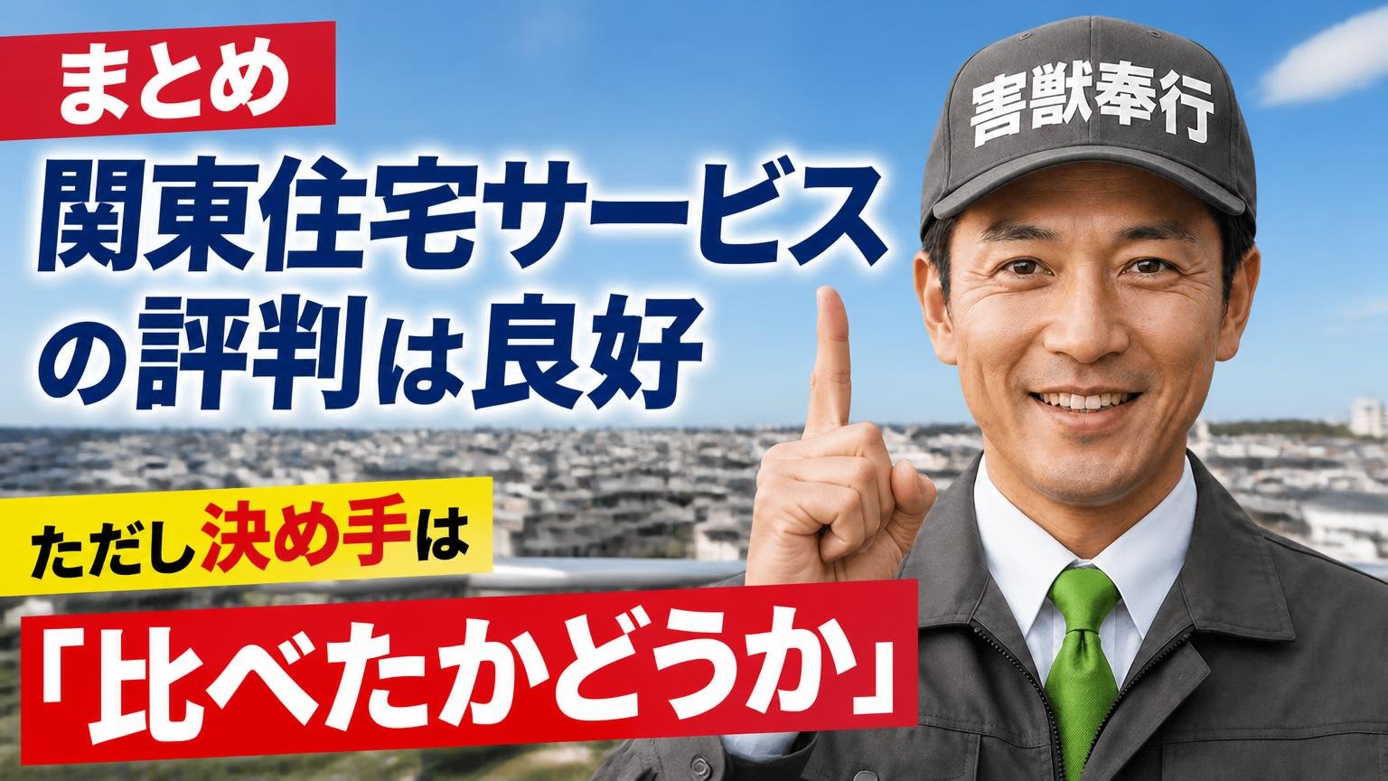 まとめ|関東住宅サービスの評判は良好|ただし決め手は「比べたかどうか」