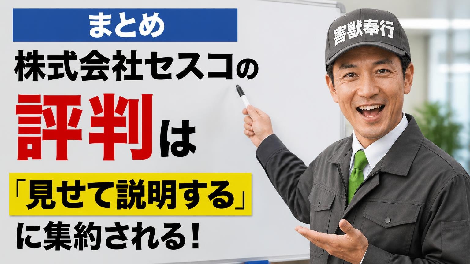 まとめ|株式会社セスコの評判は「見せて説明する」に集約される