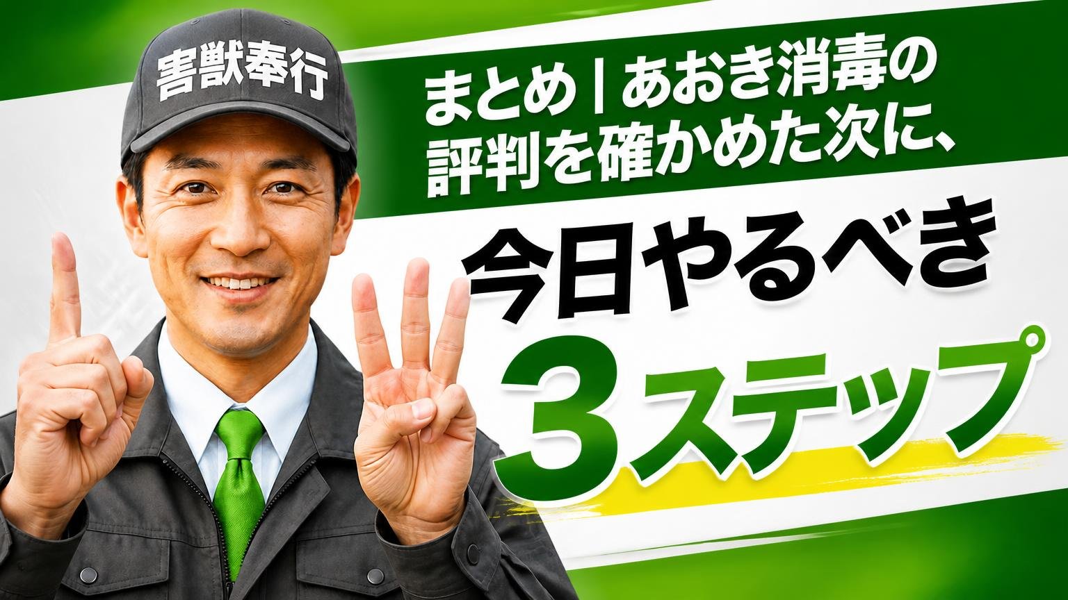 まとめ|あおき消毒の評判を確かめた次に、今日やるべき3ステップ