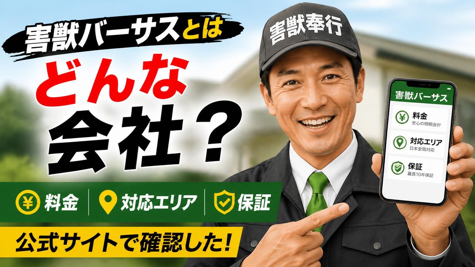 害獣バーサスとはどんな会社?料金・対応エリア・保証を公式サイトで確認した