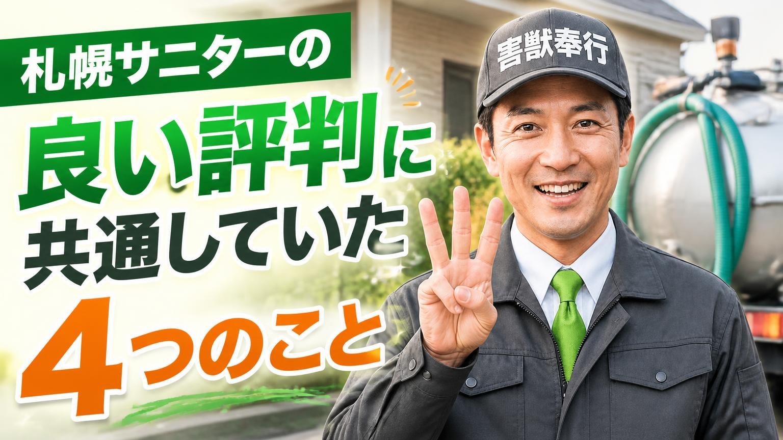 札幌サニターの良い評判に共通していた4つのこと