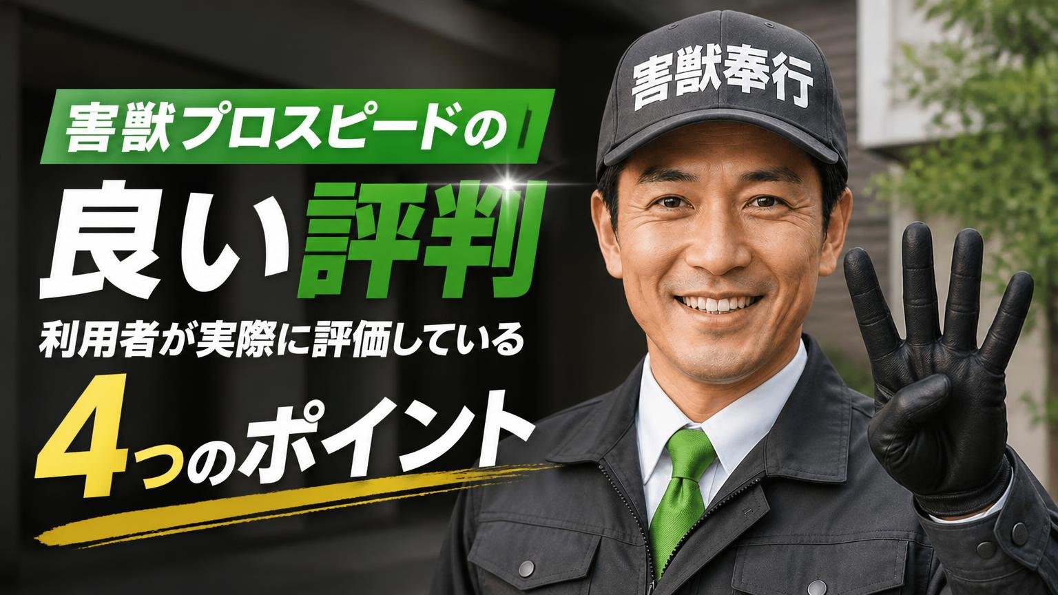 害獣プロスピードの良い評判|利用者が実際に評価している4つのポイント