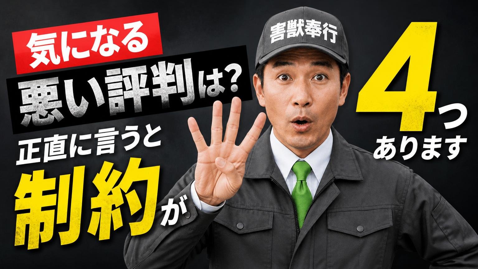 気になる悪い評判は?正直に言うと「悪評」ではなく「制約」が4つあります