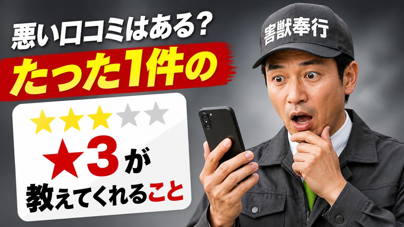 悪い口コミはある?たった1件の★3が教えてくれること