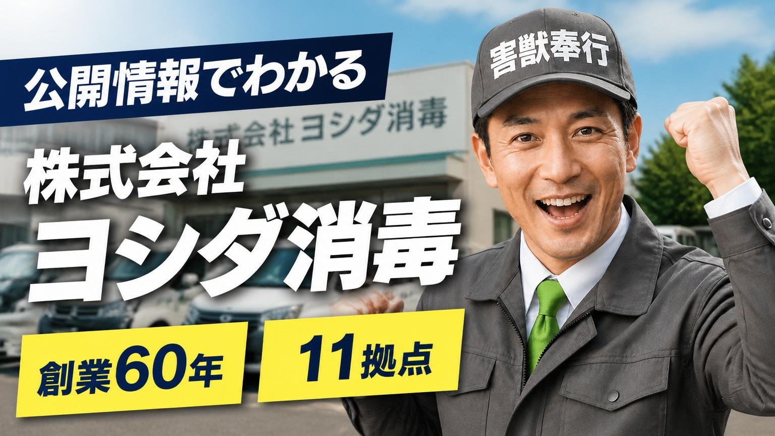 公開情報でわかる株式会社ヨシダ消毒の実態【創業60年・11拠点】