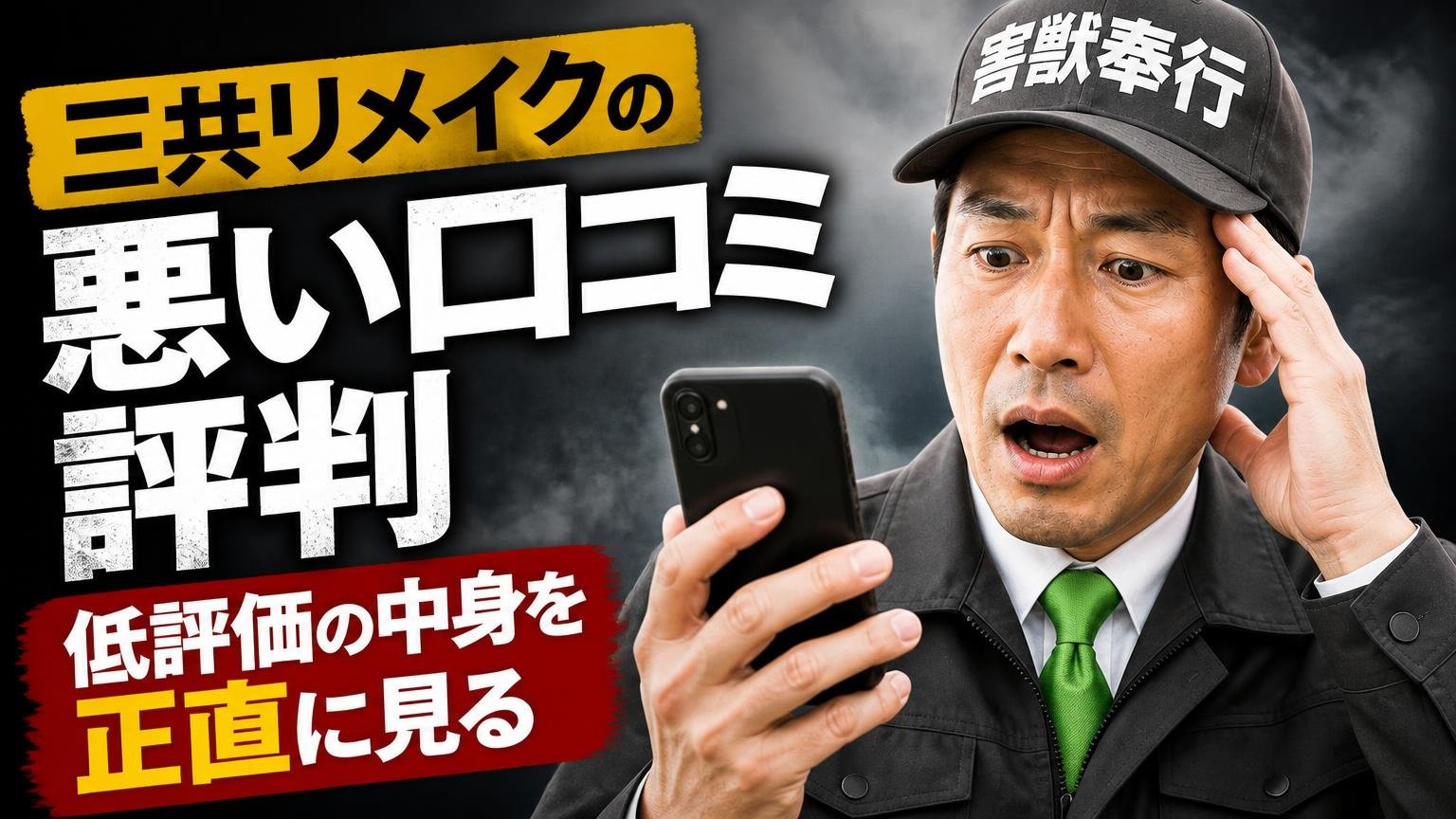 三共リメイクの悪い口コミ・評判|低評価の中身を正直に見る