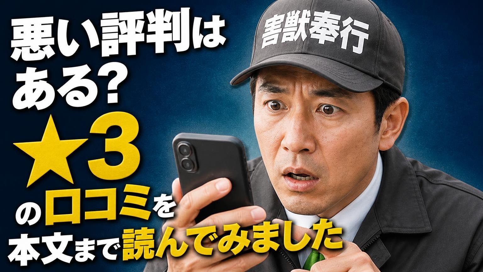 悪い評判はある?11件で最も低い★3の口コミを、本文まで読んでみました