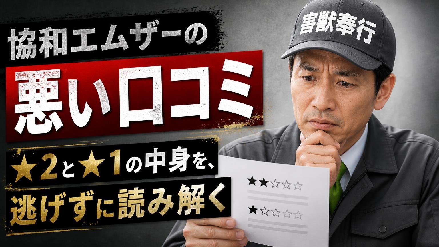 協和エムザーの悪い口コミ|★2と★1の中身を、逃げずに読み解く