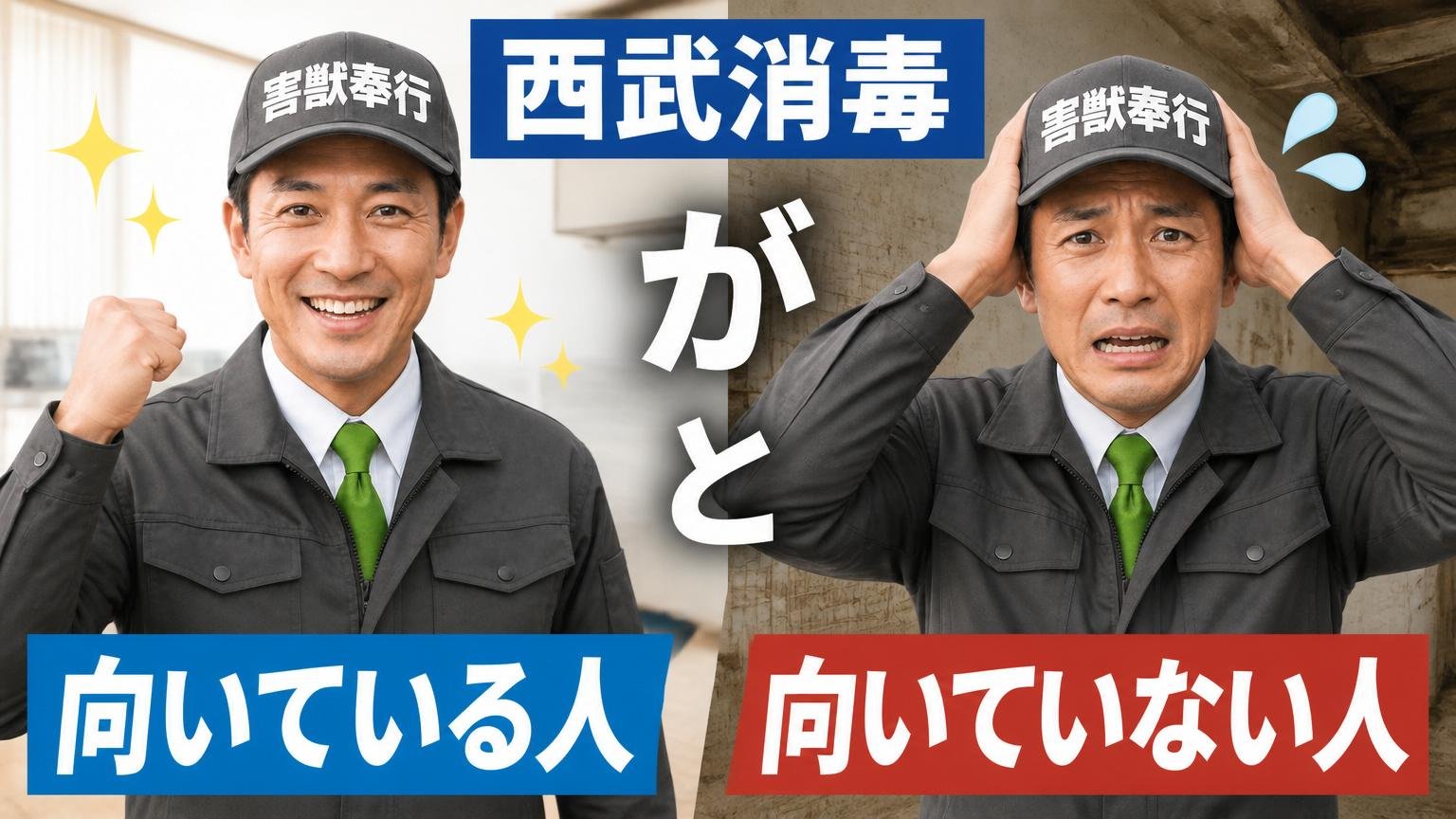 西武消毒が「向いている人」と「向いていない人」