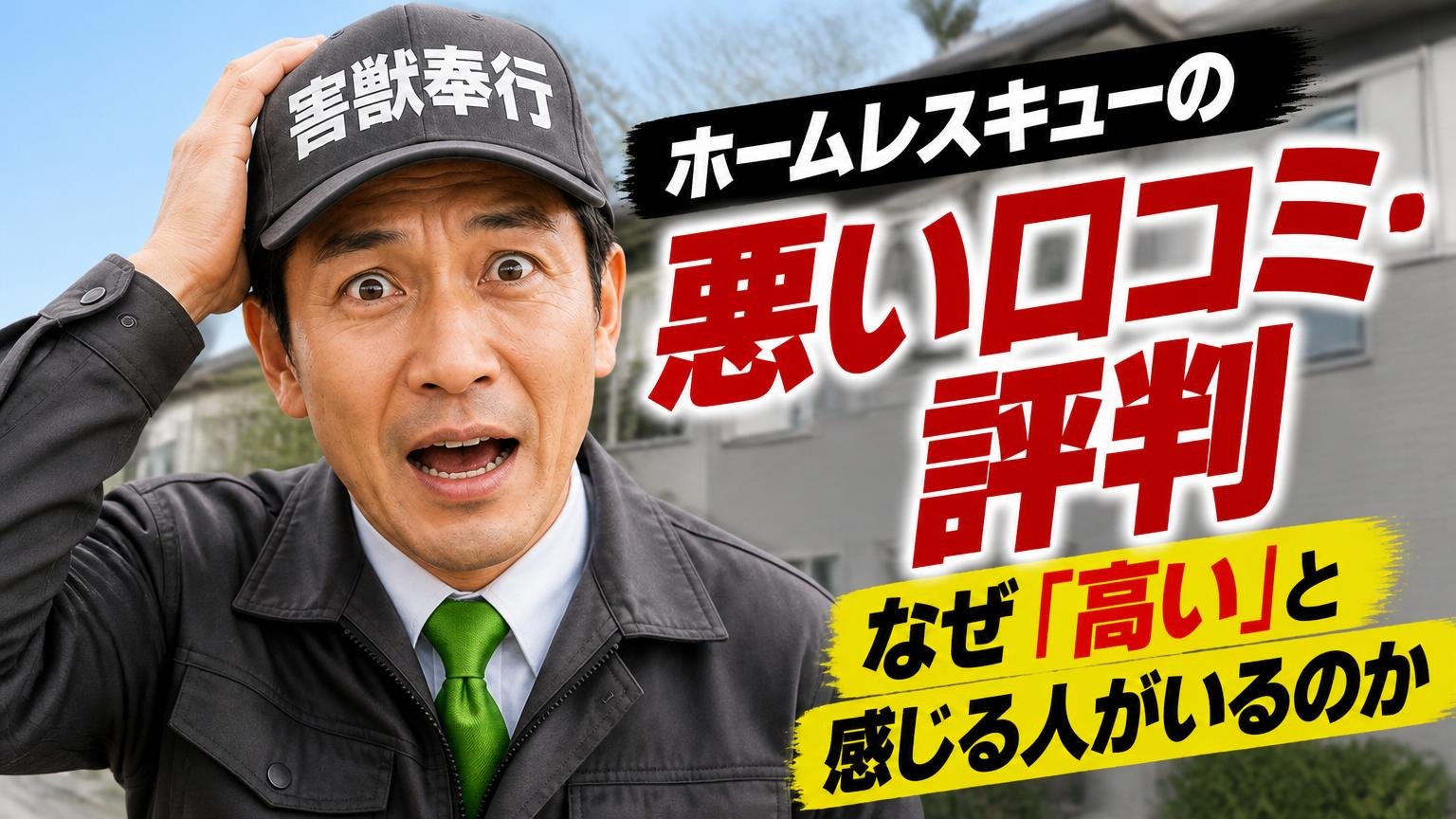 ホームレスキューの悪い口コミ・評判|なぜ「高い」と感じる人がいるのか