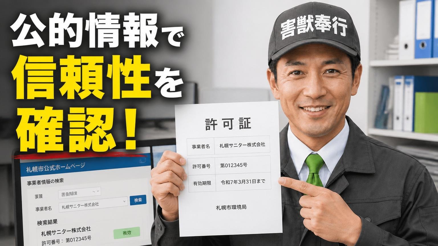 口コミでは分からない札幌サニターの信頼性を、公的な情報で確かめる