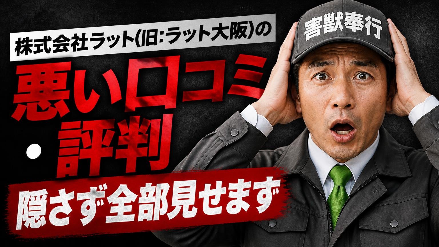 株式会社ラット(旧:ラット大阪)の悪い口コミ・評判|隠さず全部見せます