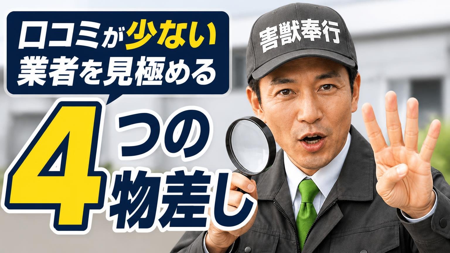 口コミが少ない業者を見極める4つの物差し