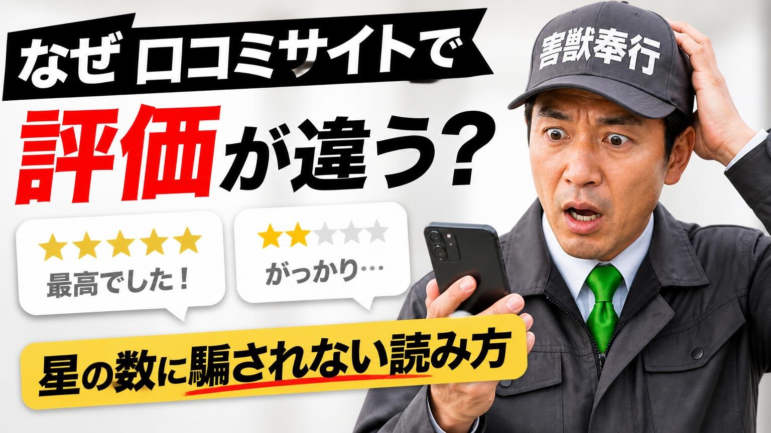 なぜ口コミサイトで評価が違う?星の数に騙されない読み方