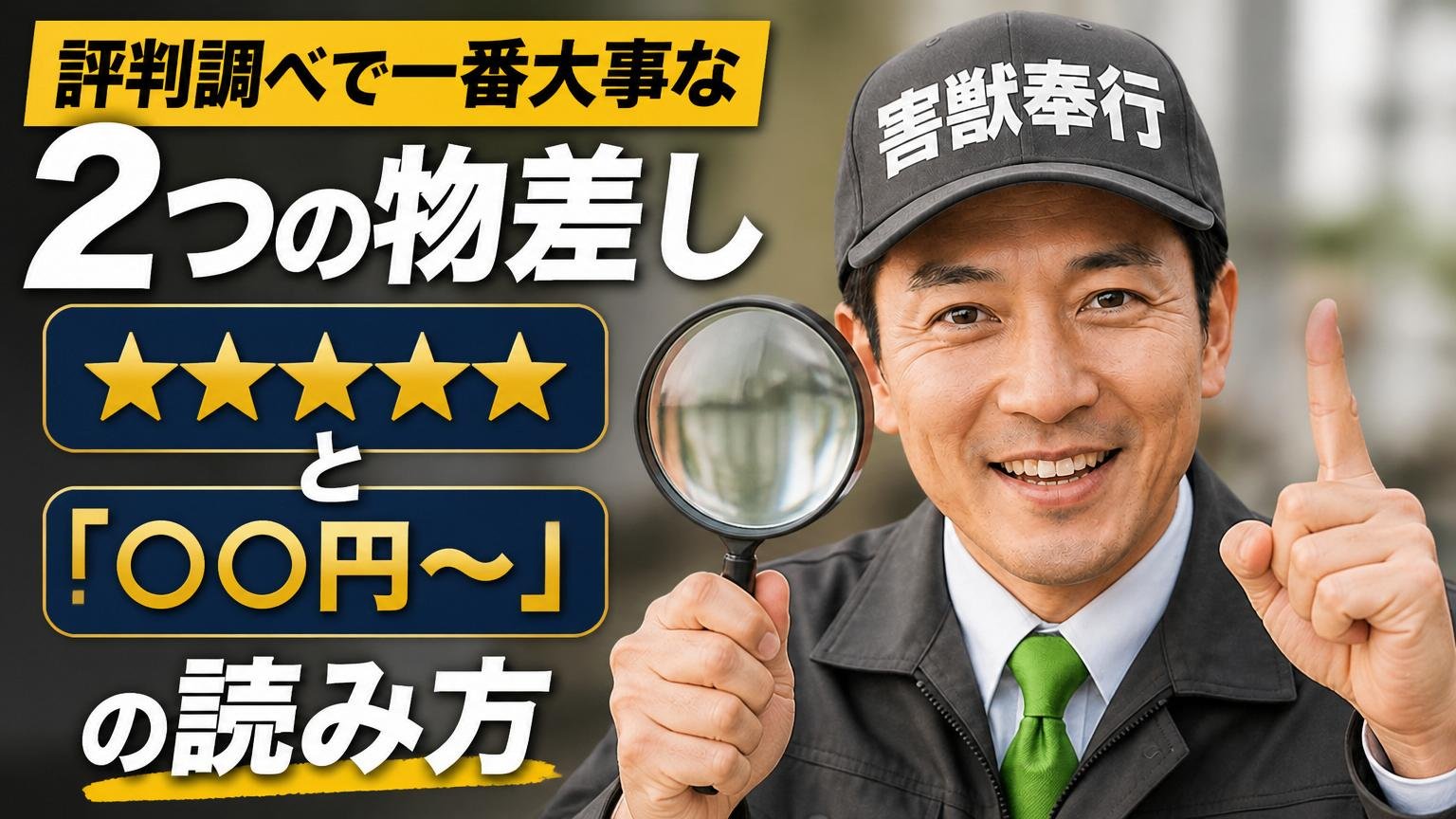 評判調べで一番大事な2つの物差し|星の数と「〇〇円〜」の読み方