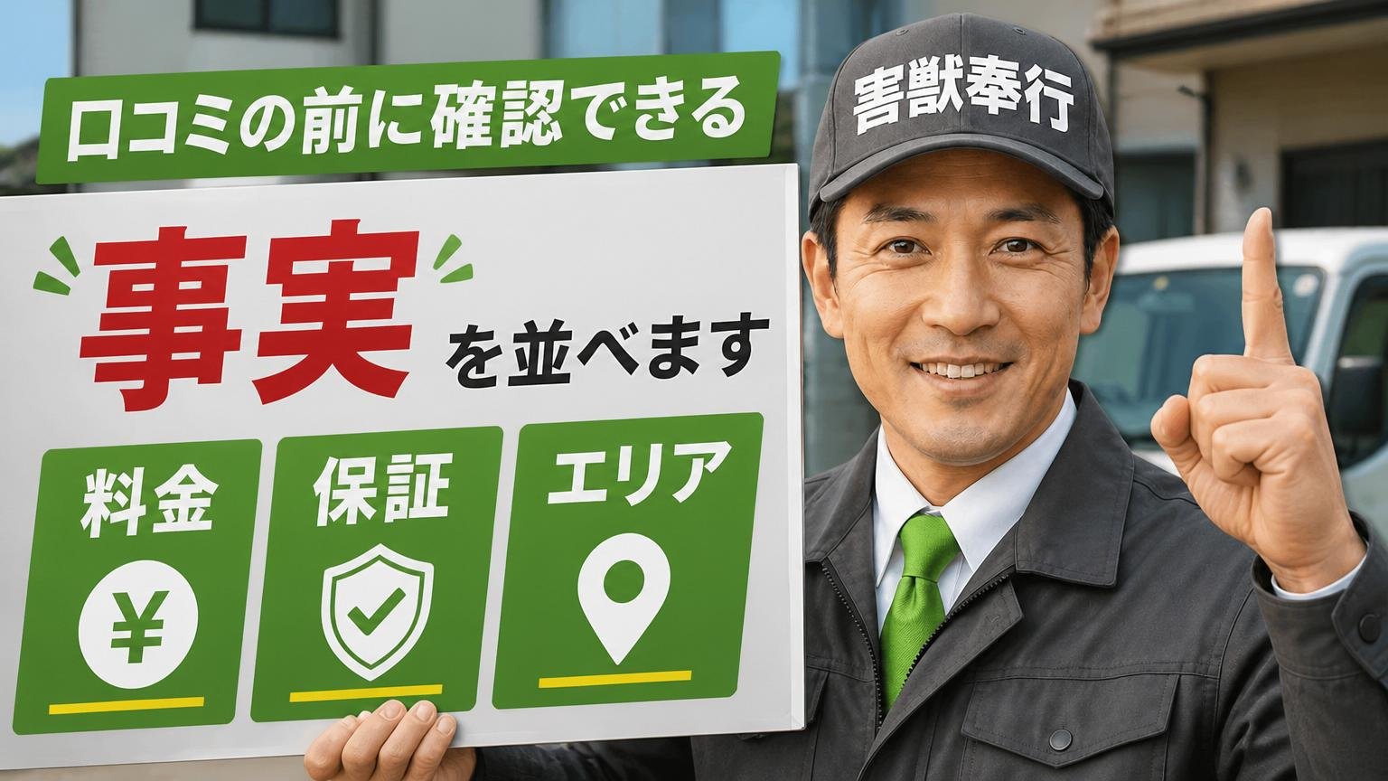 口コミの前に確認できる「事実」——料金・保証・エリアを並べます